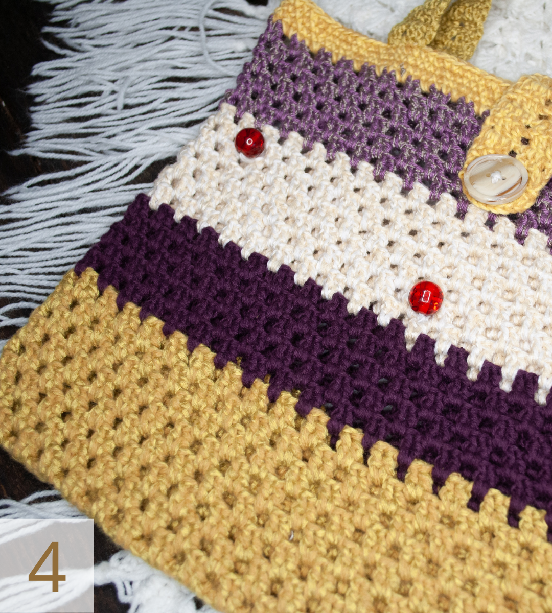 Bolso a crochet hecho a mano -