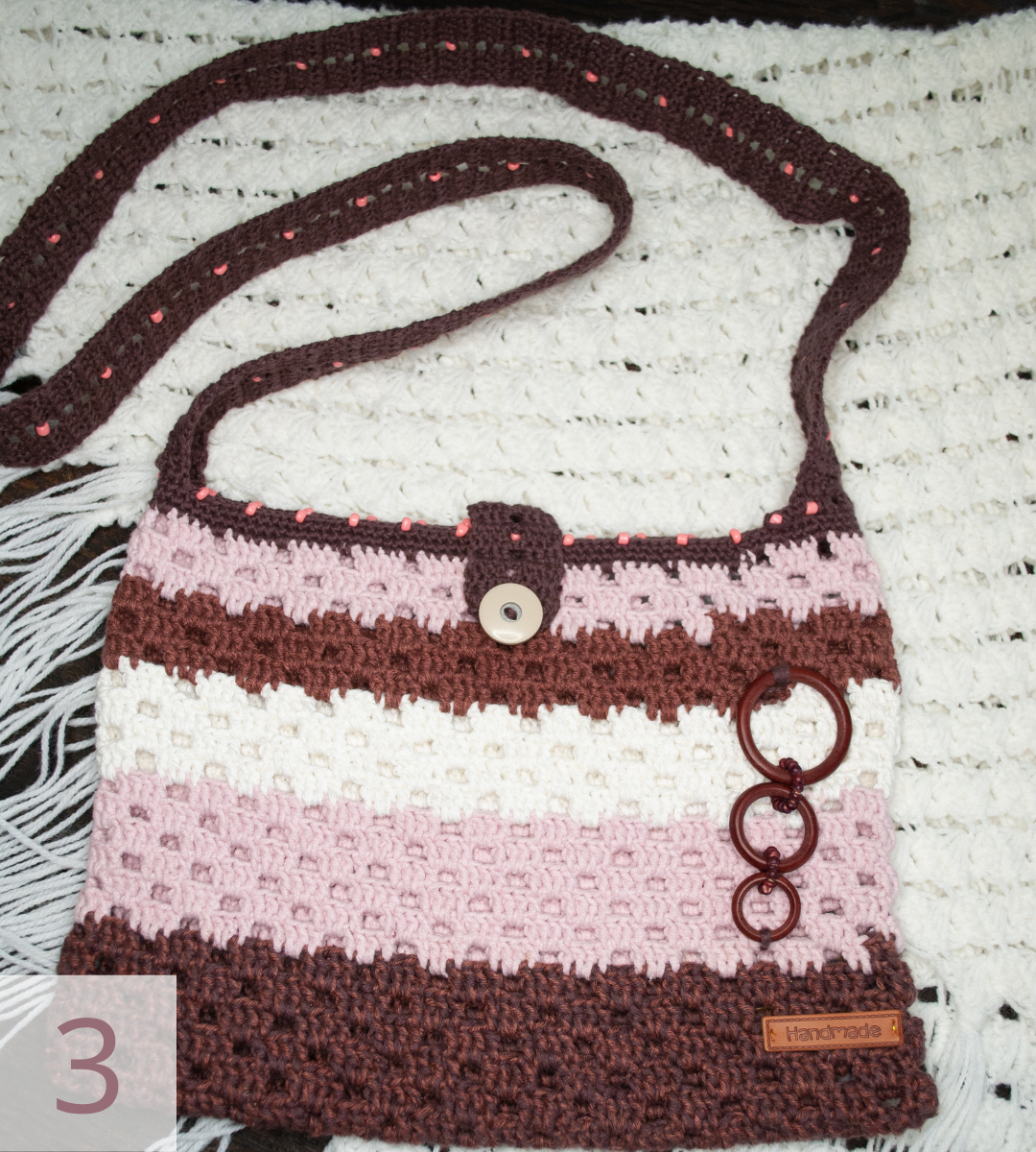 Bolso a crochet hecho a mano -
